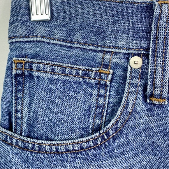 Madewell Rigid Denim A-Line Mini Raw Hem Skirt 27 - Picture 11 of 11